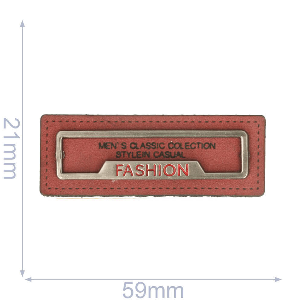 Label fashion 59x21mm rood - 5st