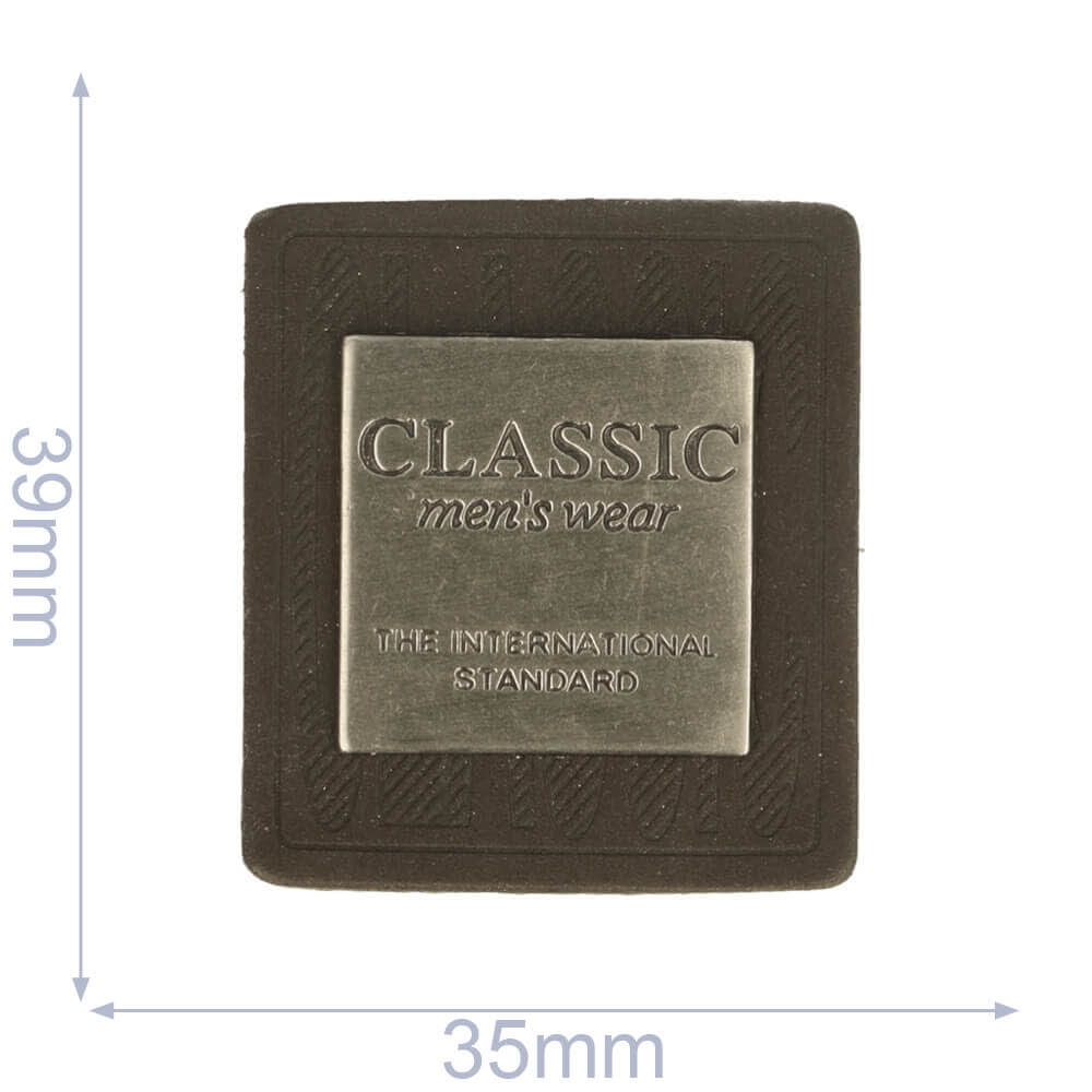 Label claszilverc men's wear 35x39mm bruin - 5st