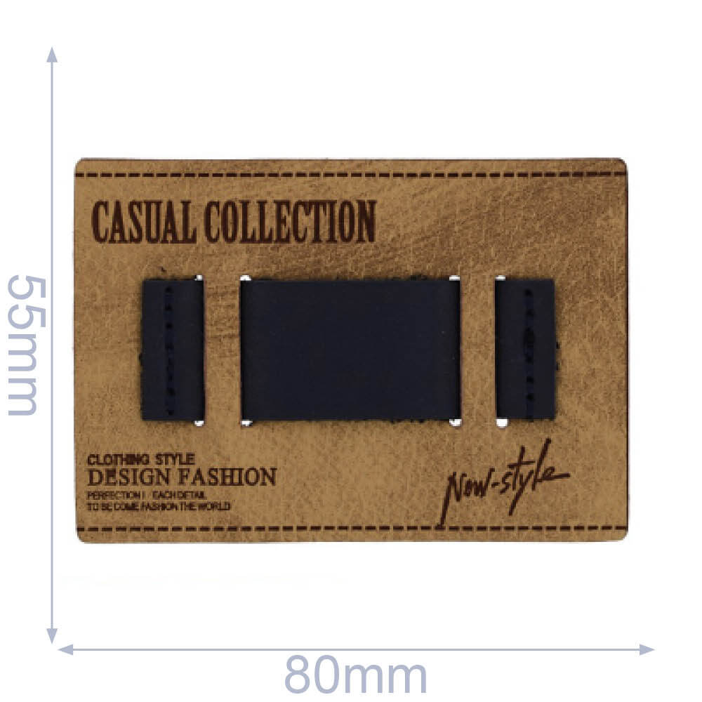 Skai-leren label casual collection 80x55mm- 03