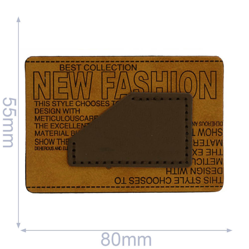Skai-leren label new fashion 80x55mm- 02