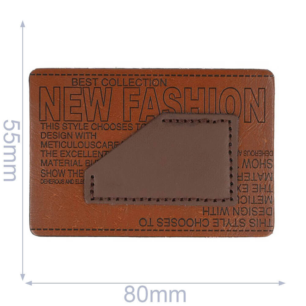 Skai-leren label new fashion 80x55mm- 03
