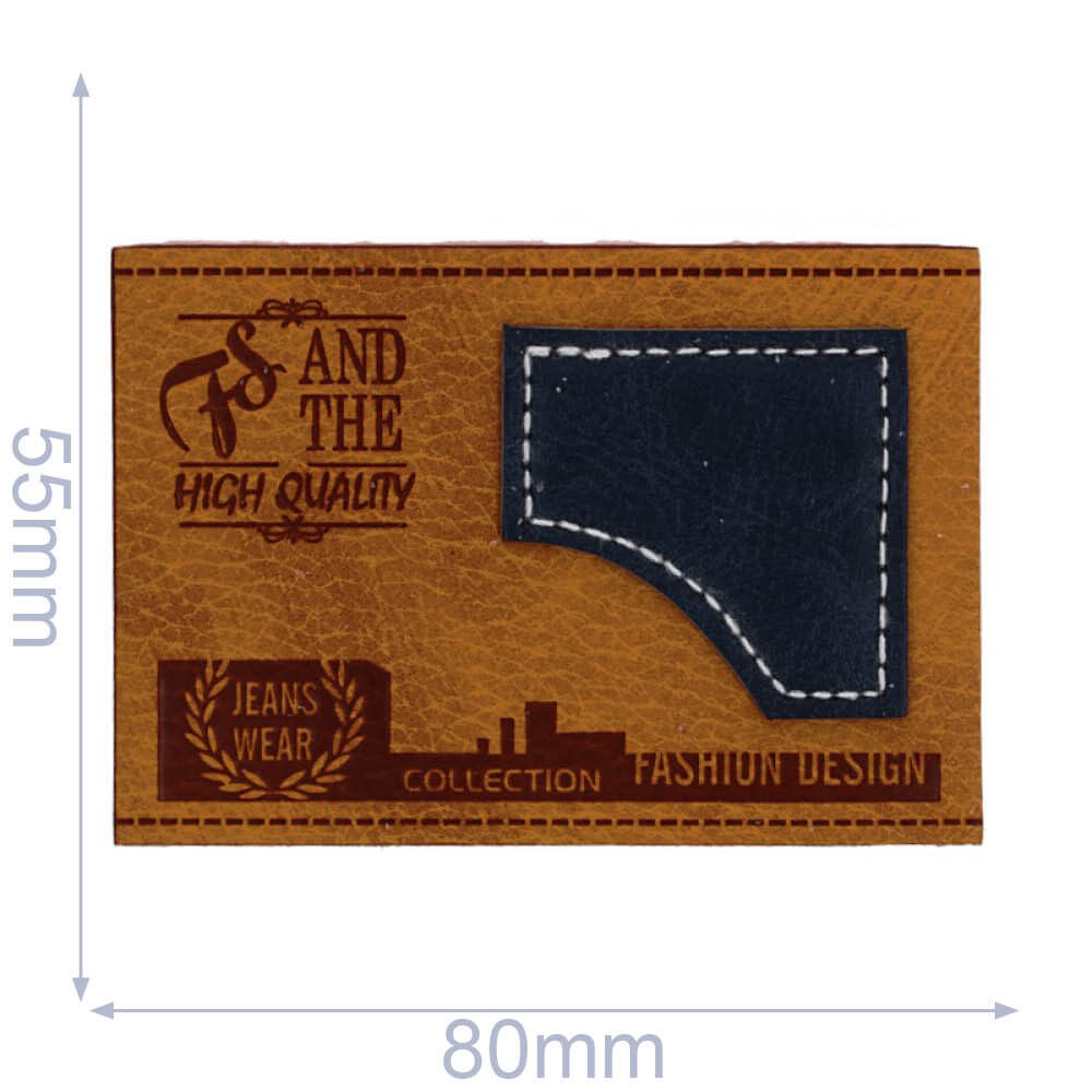 Skai-leren label FS 80x55mm- 02