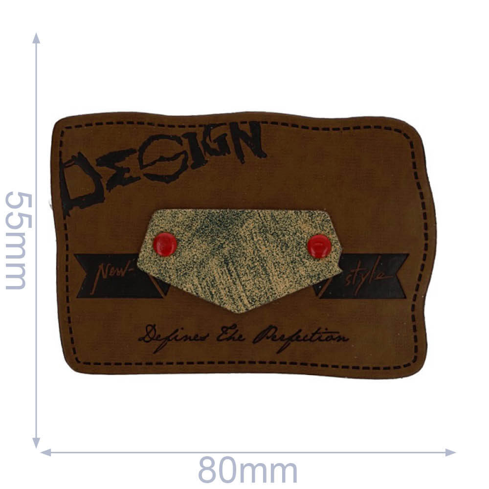 Skai-leren label dezilvergn 80x55mm- 02