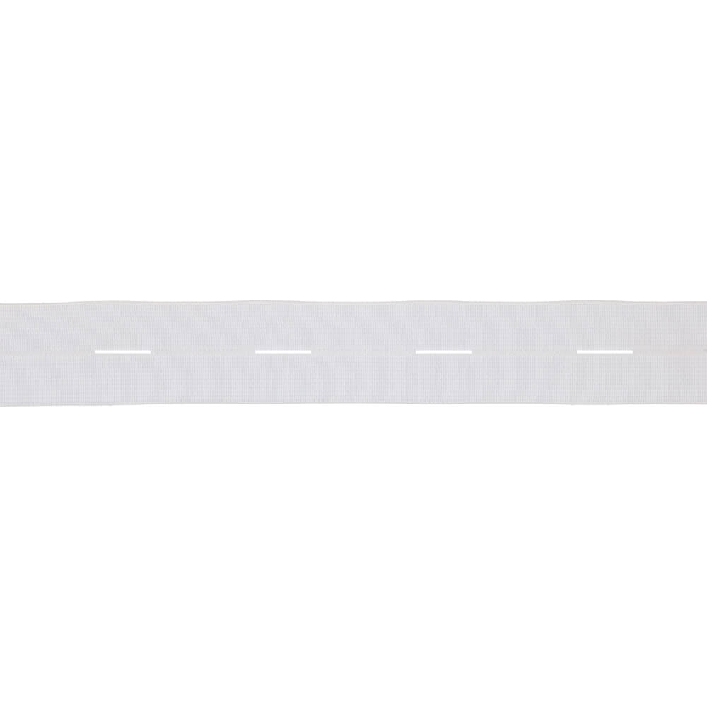 Knoopsgat elastiek 20mm wit