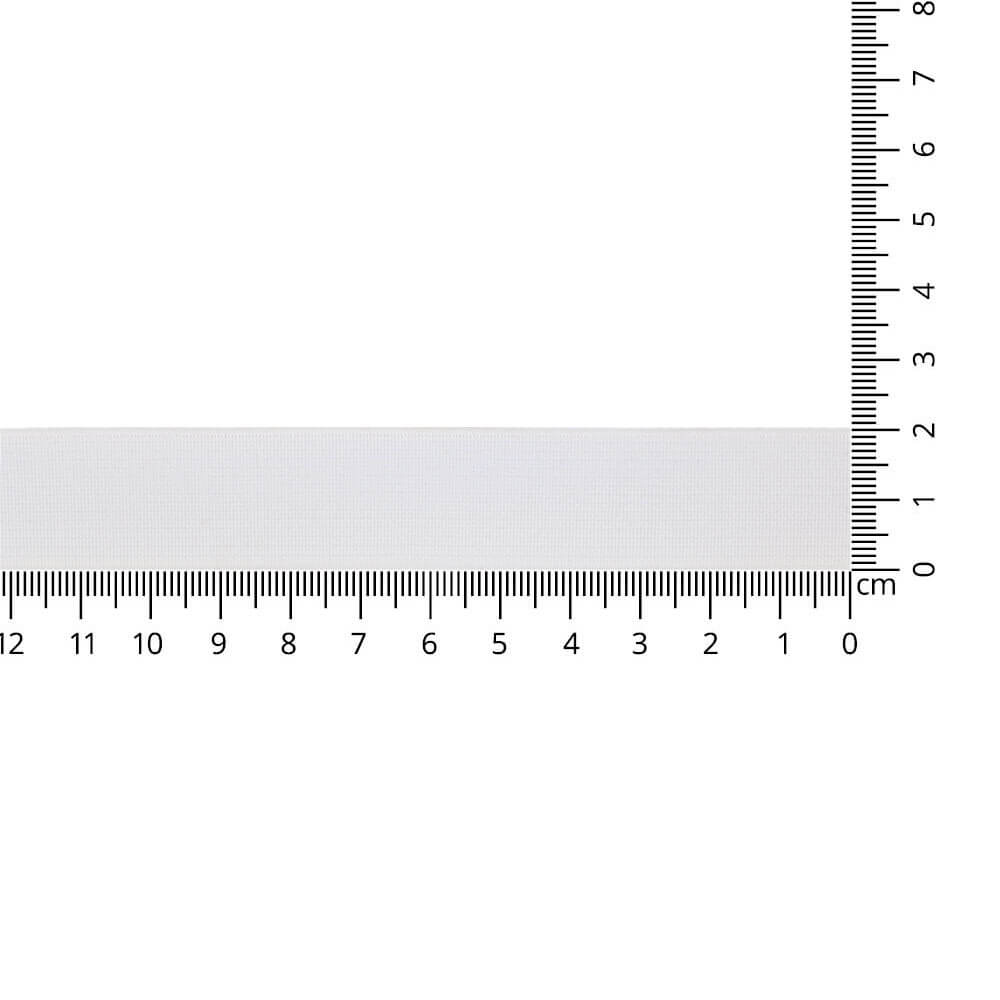 Stevig elastiek bundel 20mm wit - 25x1m