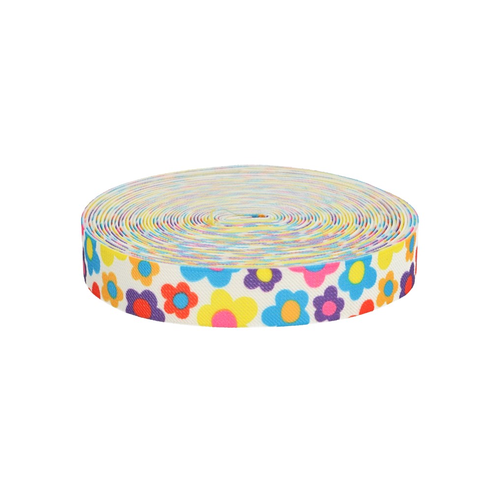 [60994] Gekleurd elastiek 25mm kleurrijke dezilvergns - 6