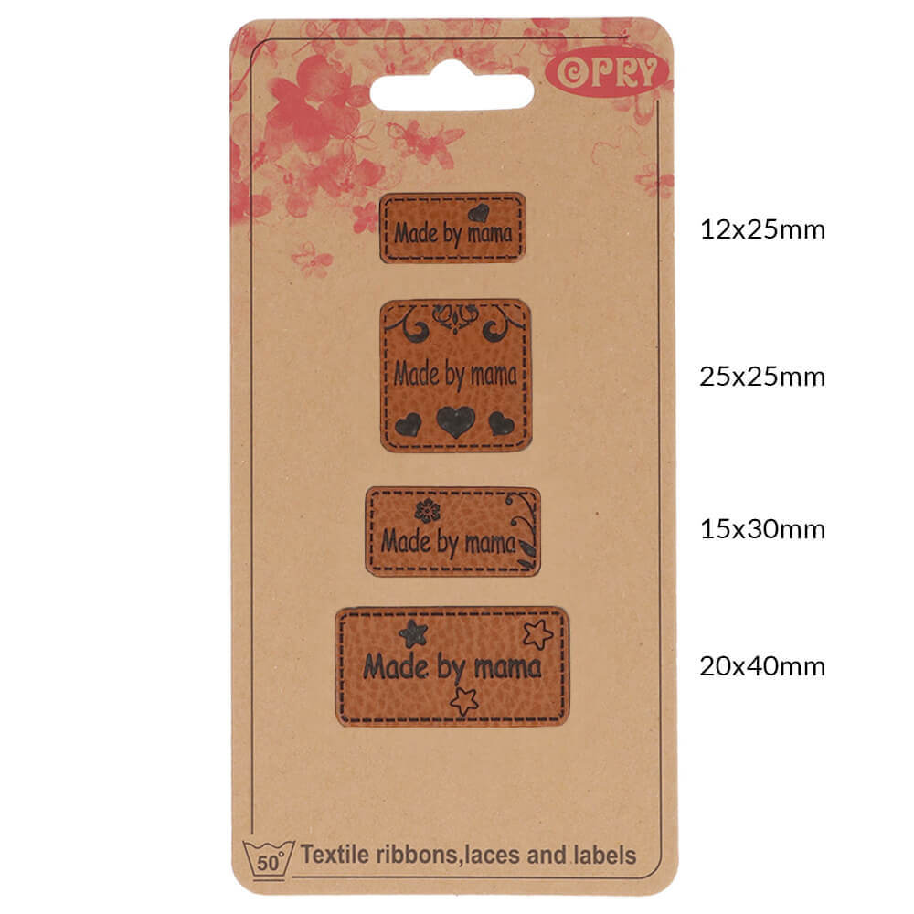 Opry Skai-leren labels made by mama - 5x4st