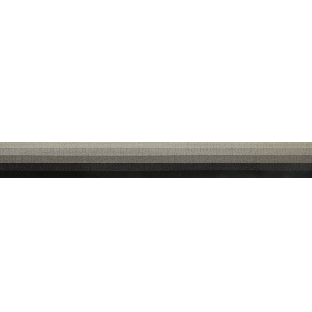 Elastiek gestreept zwart-grijs 32mm