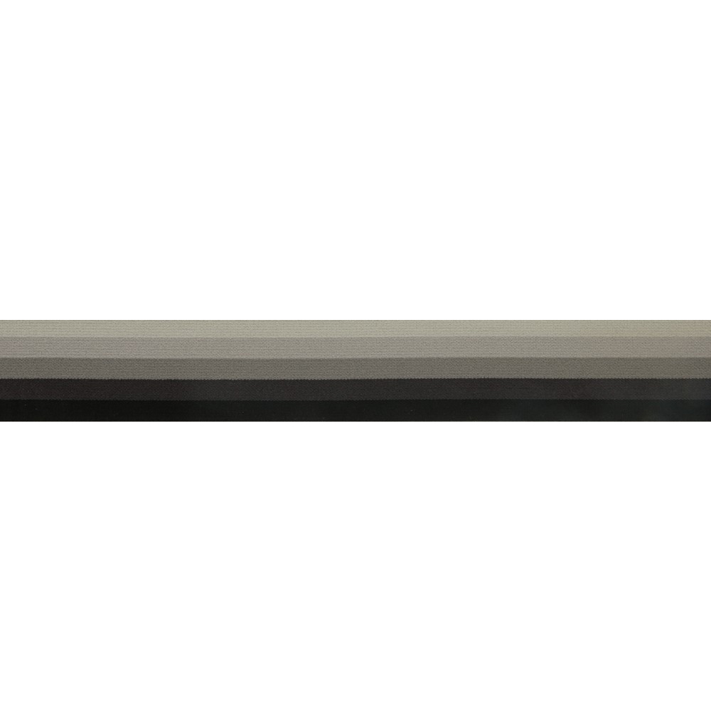 Elastiek gestreept zwart-grijs 40mm