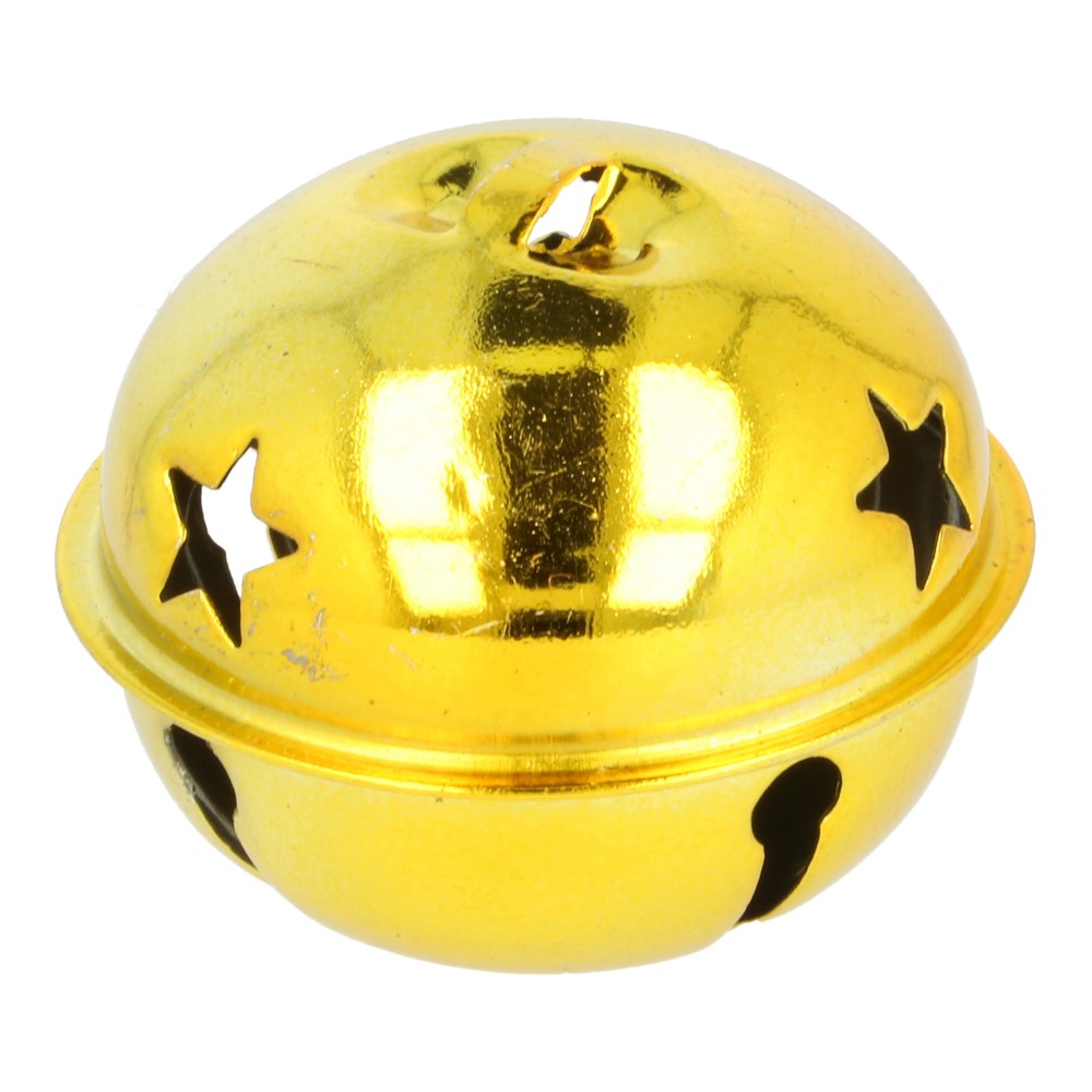 Belletjes met sterren 48mm - goud