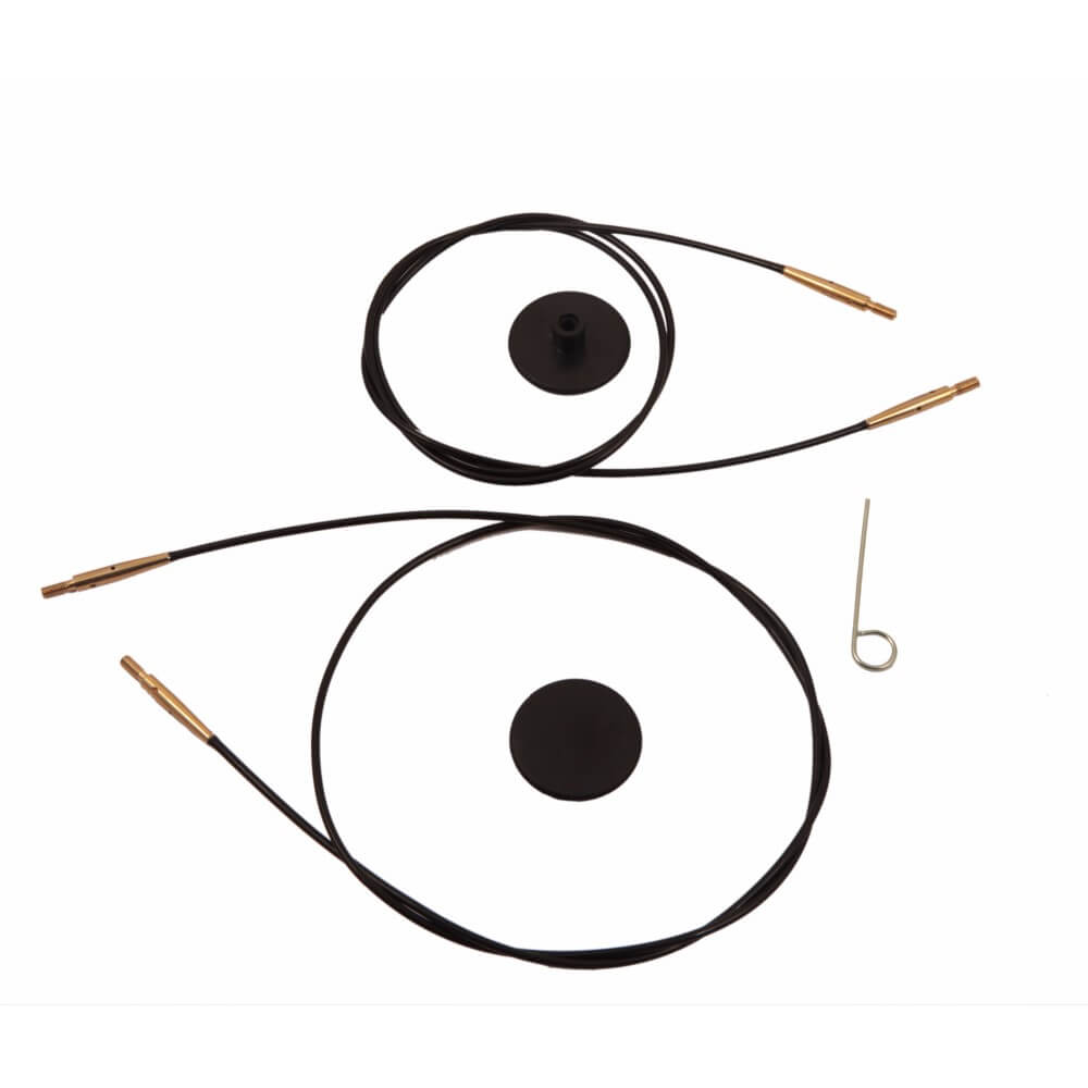 KnitPro Kabel met connector 80cm zwart-goud 