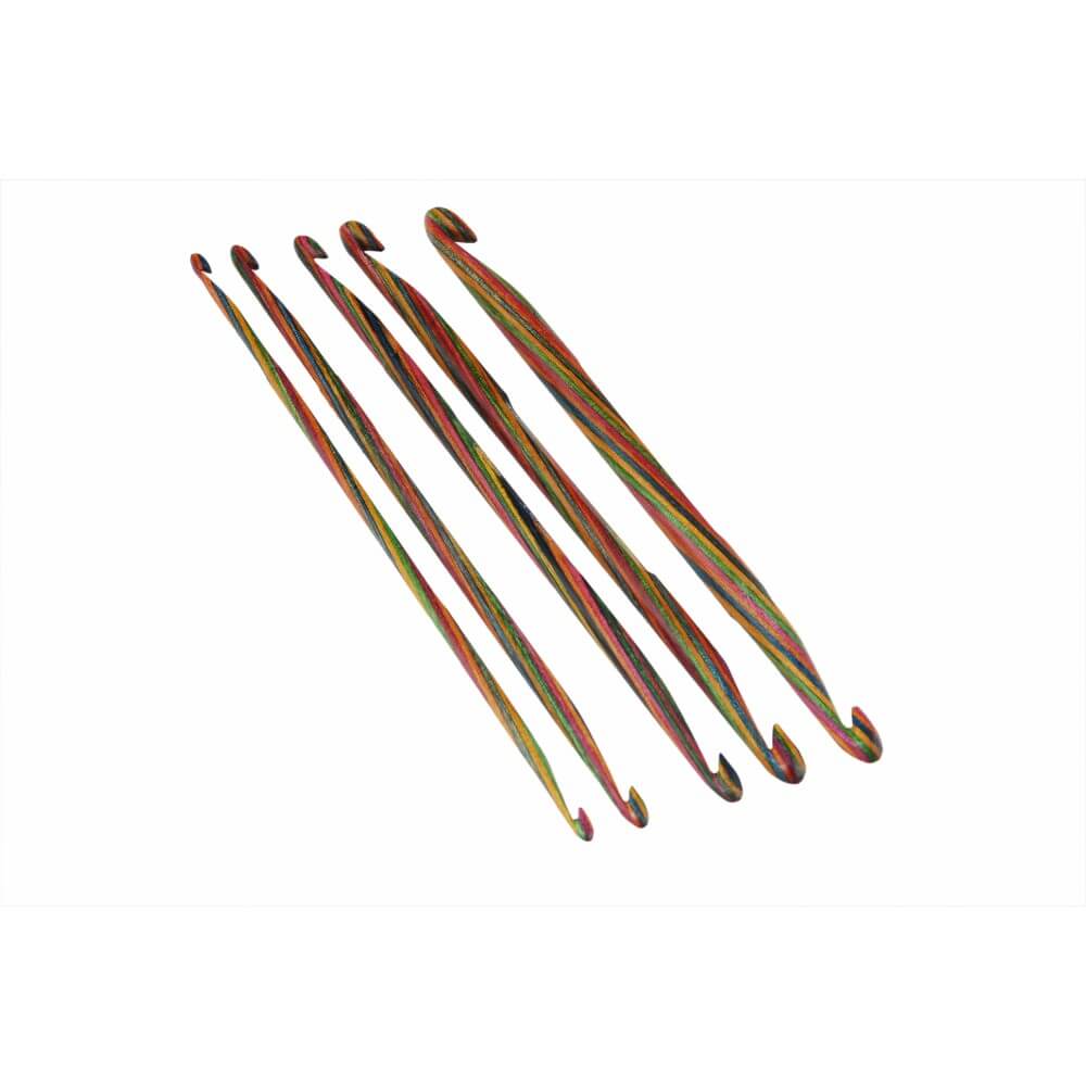 KnitPro Symfonie Dubbele haaknaalden hout 5.00-5.50mm 