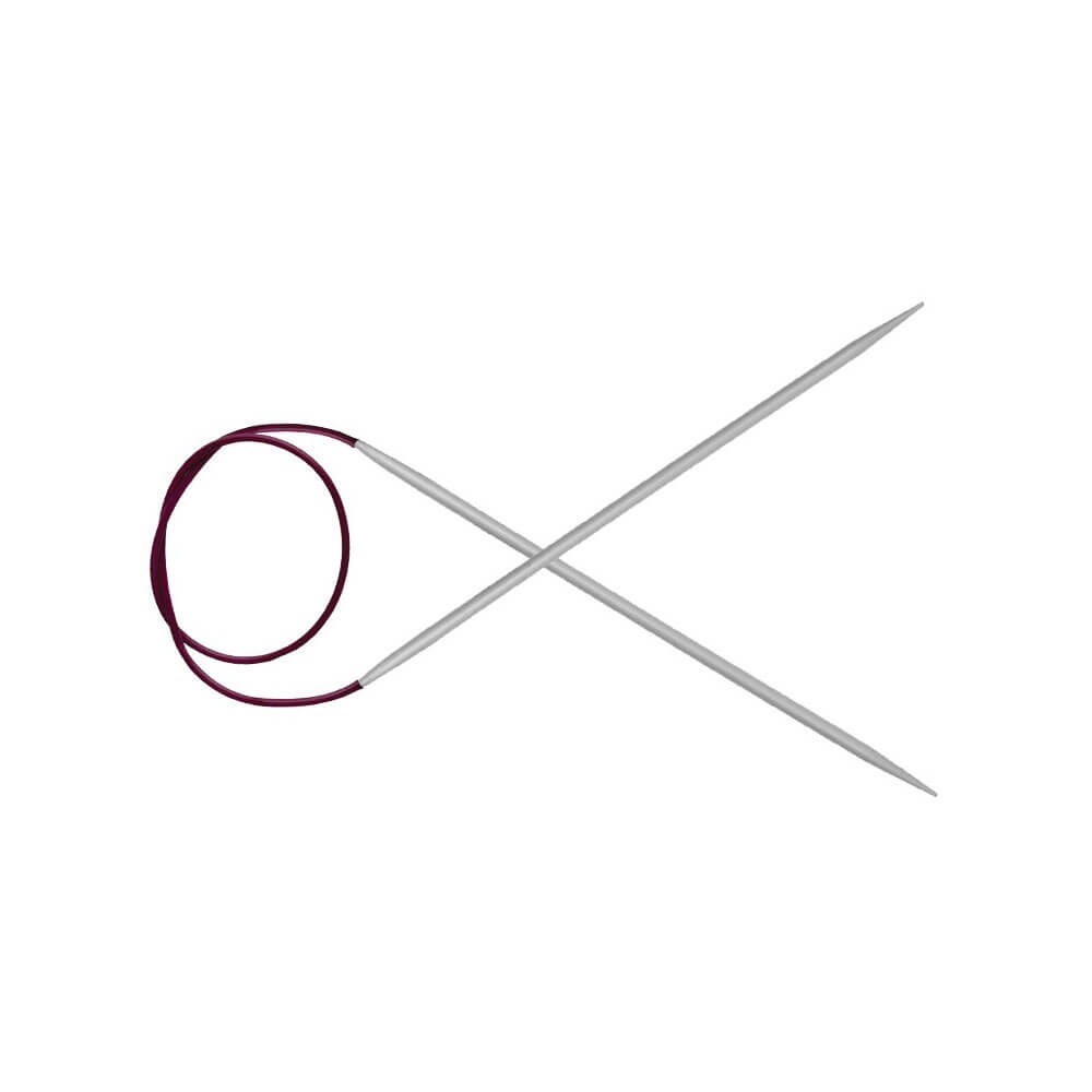KnitPro Basix rondbreinaalden aluminium 150cm 2.00mm 