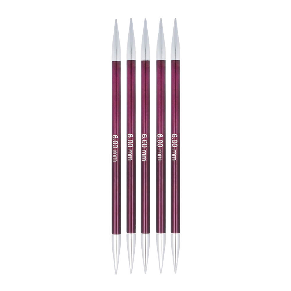 KnitPro Zing sokkennaalden 15cm 6.00mm 