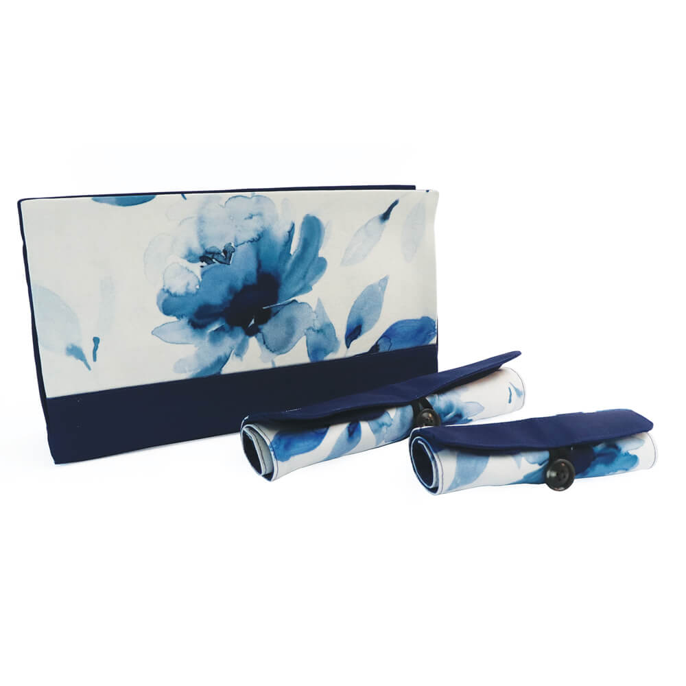 KnitPro Blossom projecttas met 2 etuis 29x6,5x17cm 