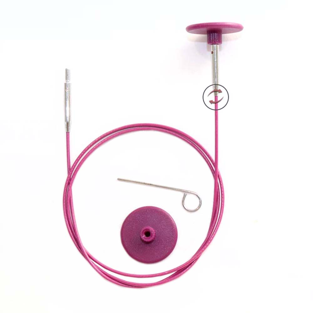 KnitPro Swivel 360° Verwis. kabel voor 150cm naald 
