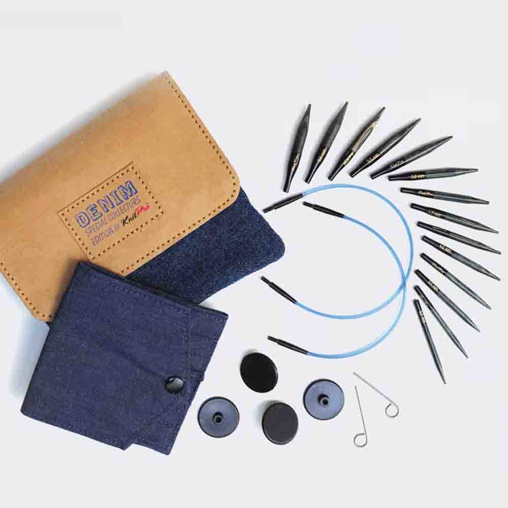 KnitPro Verwisselbare naaldenset mini hout indigo 