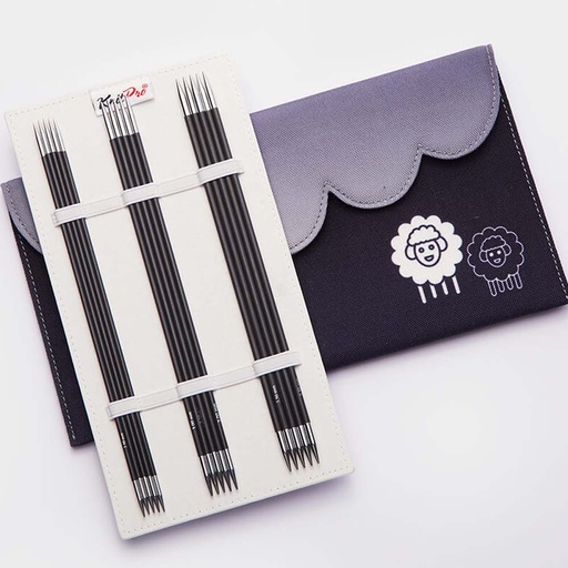 KnitPro Karbonz sokkennaaldenset 15cm 2.00-4.00mm 