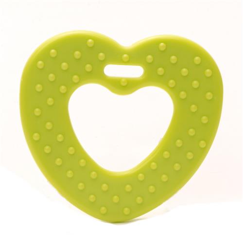 Bijtring Hart met noppen  2 stks
