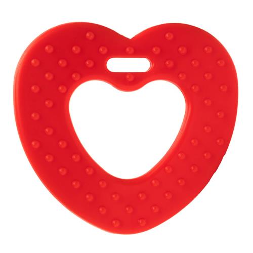 Bijtring Hart met noppen  2 stks