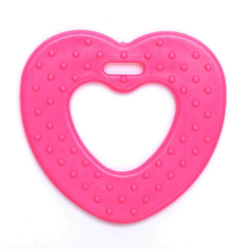 Bijtring Hart met noppen  2 stks