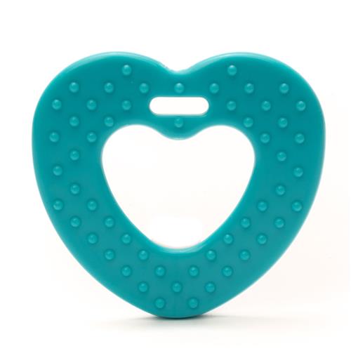 Bijtring Hart met noppen  2 stks