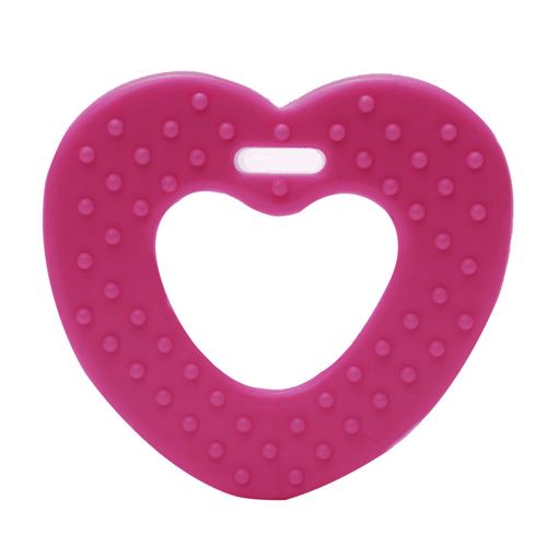 Bijtring Hart met noppen  2 stks