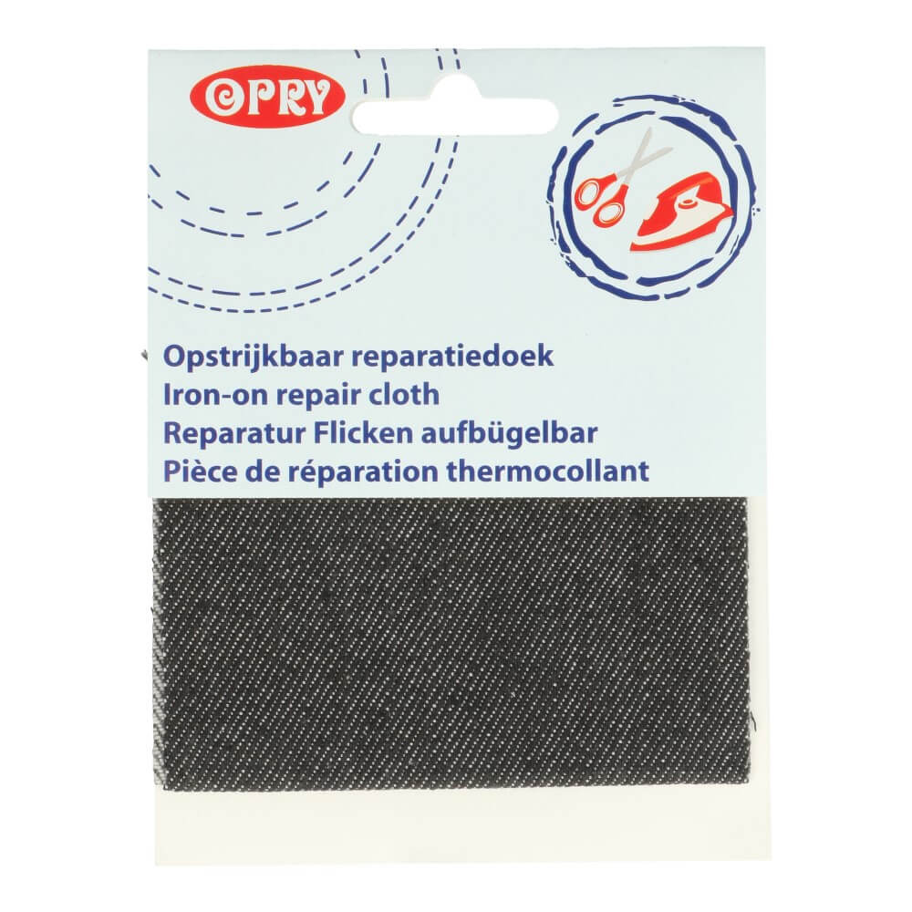 Opry Reparatiedoek jeans opstrijkbaar 10x40cm color 001