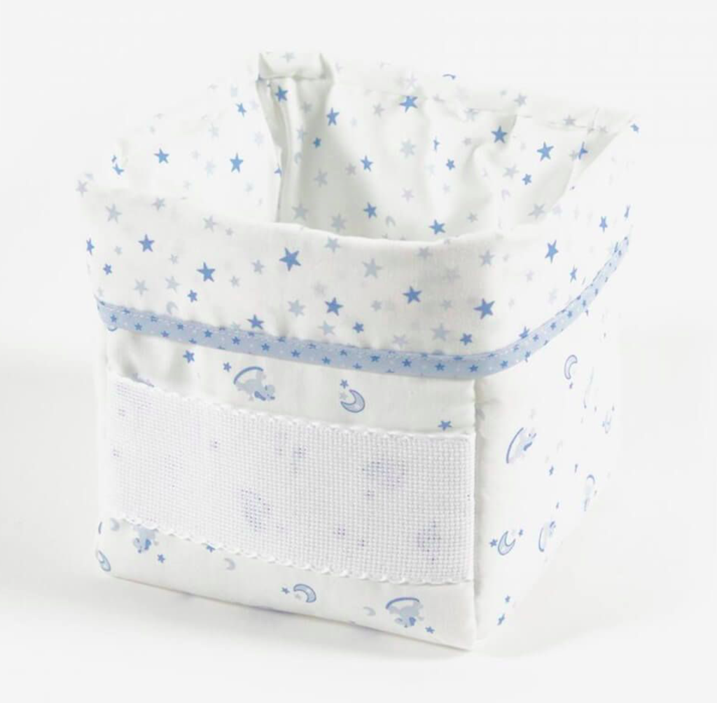 Baby Stars opbergmand 16x16x16cm blauw