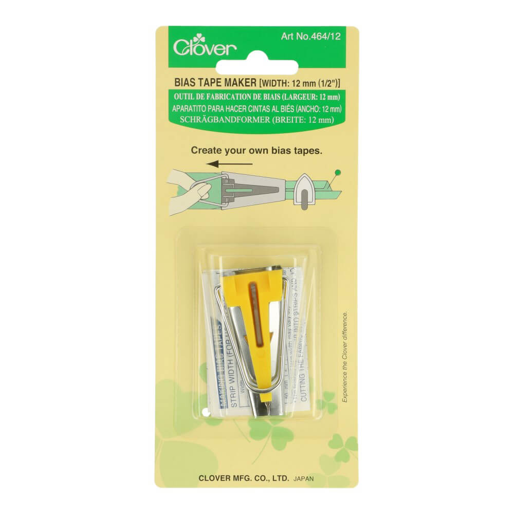 [CL0464-12] Clover Biaisband maker 12mm geel