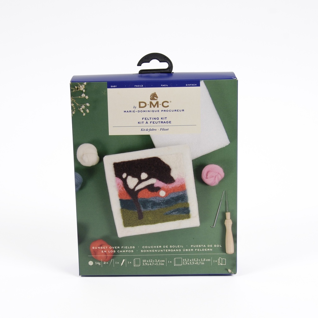 [FE001K] Viltpakket zonsondergang 15cm x 15cm