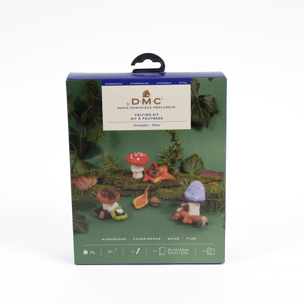 [FR003K] Viltpakket paddestoelen15cm x 15cm