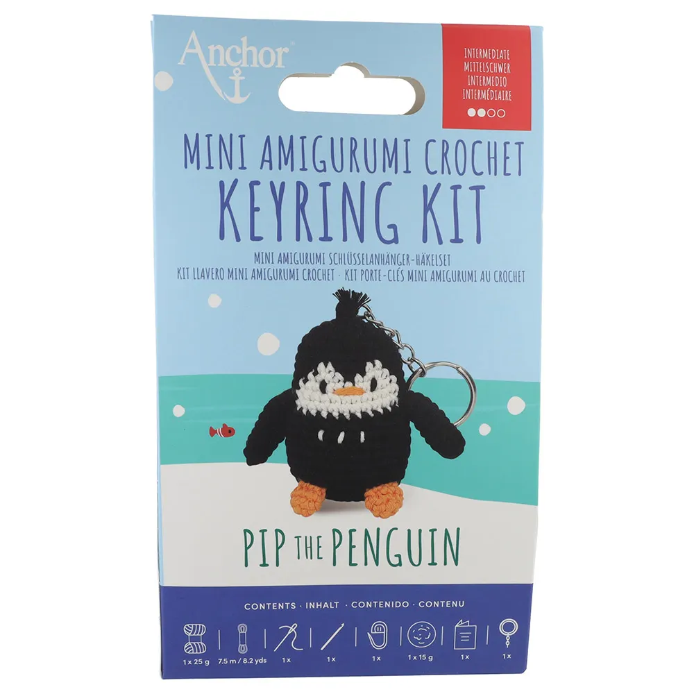 Mini amigurumi sleutelhanger kit 'Pip de pinguin'