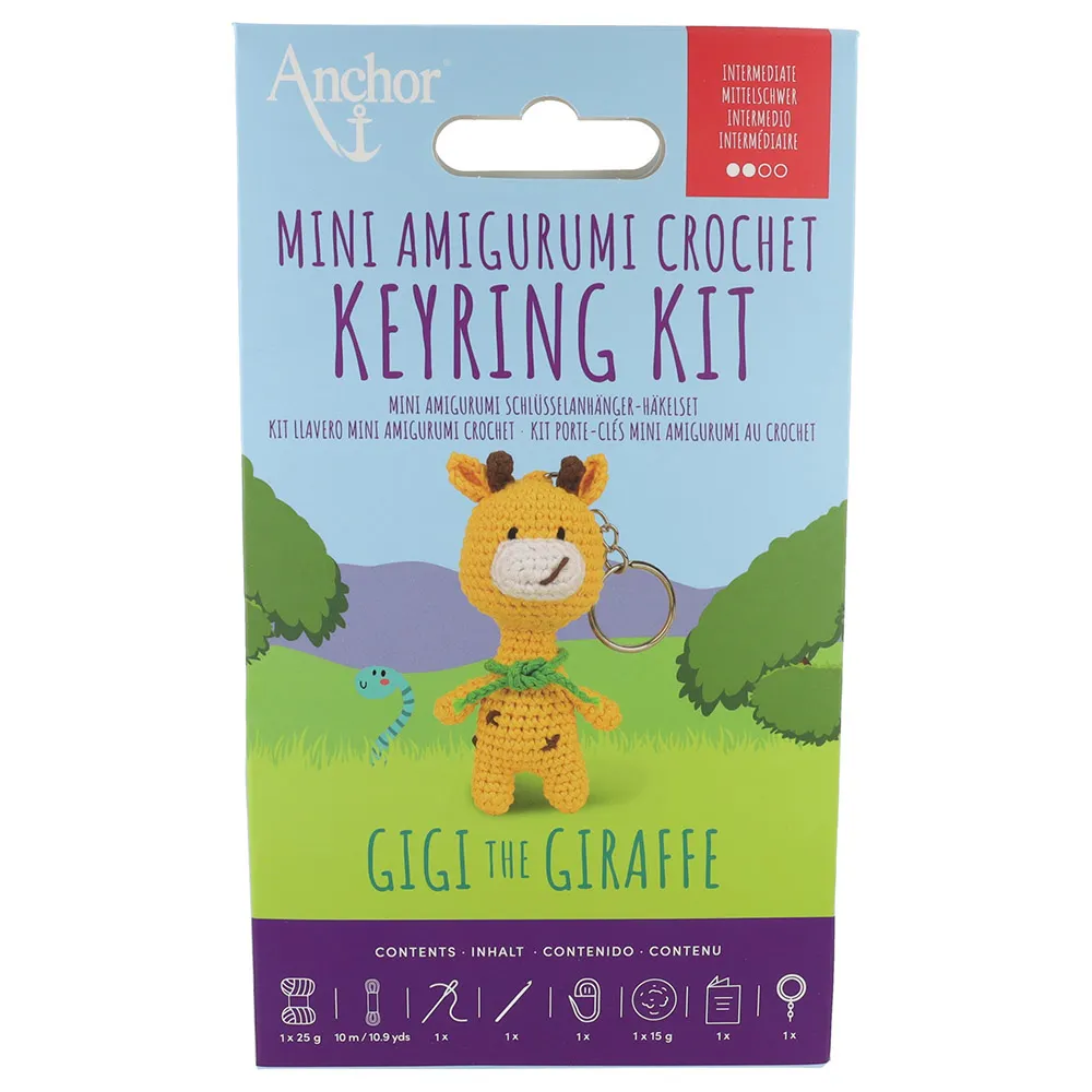Mini amigurumi sleutelhanger kit 'Gigi de giraf'