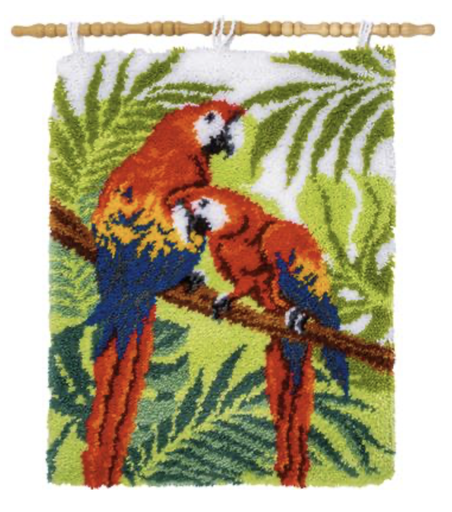 [PN-0194227] Knooptapijt kit Papegaaien in de jungle