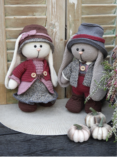 [69040/043] Haakpakket Funny Bunny set Lena & Lucas