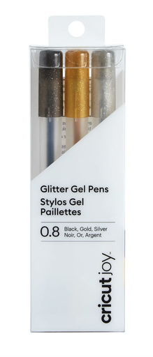 [2008070] Joy Glittergelpennen 0.8 Zwart/goud/zilver papier