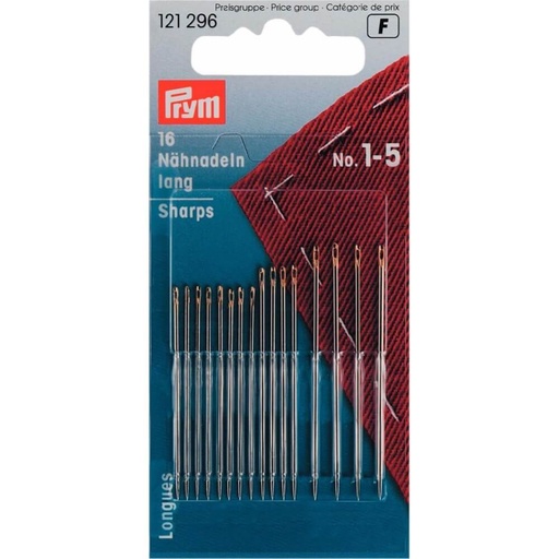 [121296] Prym Naainaalden lang staal assortiment nr.1-5 - 16st