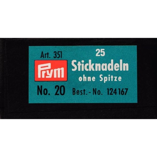 [124167] Prym Borduurnaalden zonder punt 1.00x43mm - 25st