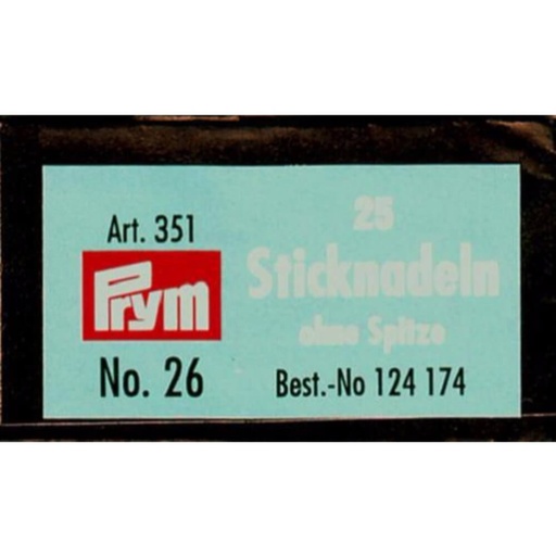 [124174] Prym Borduurnaalden zonder punt 0.60x34mm - 25st