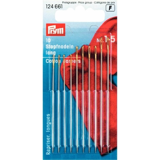[124661] Prym Stopnaalden lang staal assorti. nr.1-5 zilver - 10st
