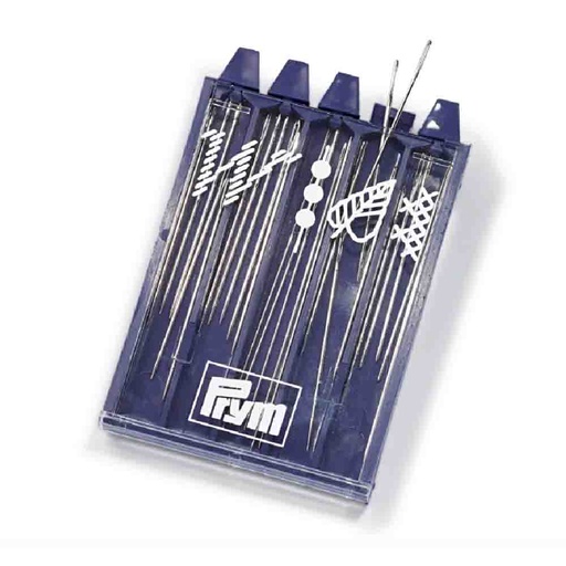 [125110] Prym Borduur- en parelnaalden assortiment zilver - 25st