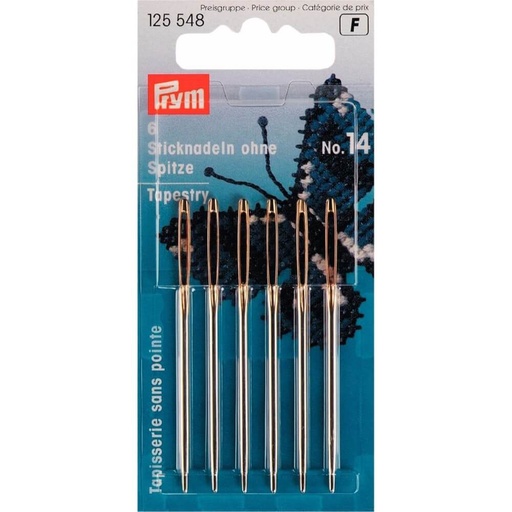 [125548] Prym Borduurnaalden zonder punt 1.90x60mm zilver - 6st