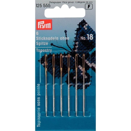 [125555] Prym Borduurnaalden zonder punt 1.20x50mm zilver - 6st