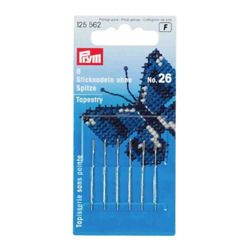 [125562] Prym Borduurnaalden zonder punt 0.60x34mm zilver - 6st