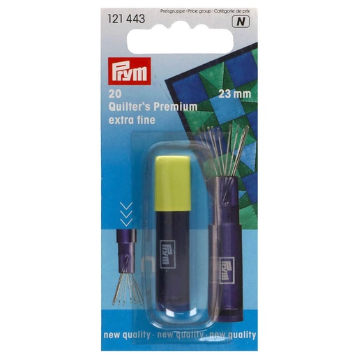 [121443] Prym Quiltingnaalden fijn 0.53x23mm zilver - 20st
