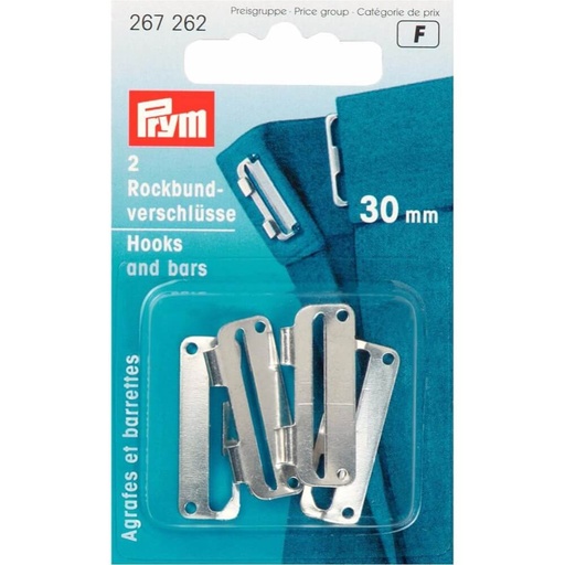 [267262] Prym Rokhaken staal 30mm zilver - 2st