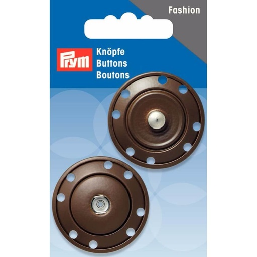 [341841] Prym Aannaaidrukknoop 35mm bruin - 