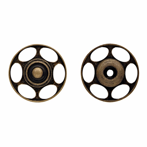 [341850] Prym Aannaaidrukknoop voor wol 25mm oudmessing - 2st
