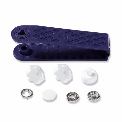 [390171] Prym Naaivrijdrukknoop jersey gladde kap 12mm wit - 6st